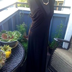 Georgiou Studio. Large Maxi Length Black Dress
